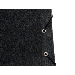 Liderpapel Carpeta de Planos A2 Cartón Gofrado con Gomas Negro