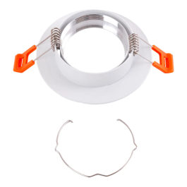 BX3 Light Aro Basculante para Foco Downlight Empotrable, 93 mm, Aluminio, Blanco, BX3-ARO-1004