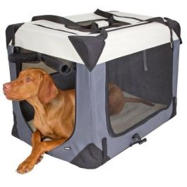Caja de transporte - KERBL - Journey - 81 x 58 x 58 cm - Gris / Beige Caja de transporte - KERBL - Journey - 81 x 58 x 58 cm - Gris / Beige