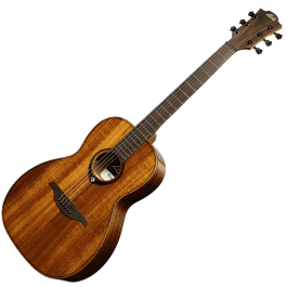 LAG Guitarra Acústica Parlor A/E Tramontane 98 Caoba Sólida Electroacústica