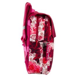 PERONA Mochila Rosas 42cm, con 2 Compartimentos y Bolsillo Frontal, adaptable a Carrito Porta-Mochilas