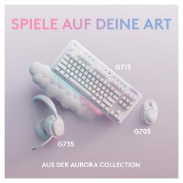 Logitech G735 Auriculares Inalámbricos Bluetooth y Lightspeed, Diadema para Gaming, Color Blanco Mist