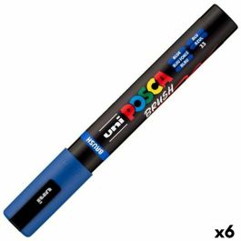 Marcador BRUSH POSCA PC-5BR Azul (6 Unidades) Precio: 20.69000054. SKU: B1F3CKSWDR