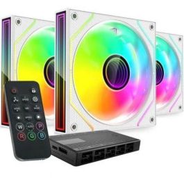 Pack 3 Ventiladores Mars Gaming MF-3DPROKIT/ 12cm + HUB + Mando a Distancia/ ARGB/ Blanco Precio: 31.50000018. SKU: B14BKAEKXR