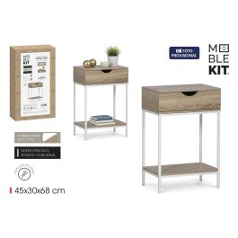 Moblekit Mueble con Cajón de Madera y Metal 45x30x68 cm