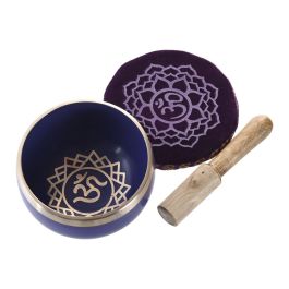 DKD Home Decor Cuenco Tibetano Indio Surtido Colores (Verde, Azul, Rosa, Amarillo) 12x12x7 cm – Pack 4 Unidades con Caja Regalo y Chakra