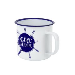 Mug Esmaltada Blanca con Frases 350 ml - Privilege (24 Unidades) Mug Esmaltada Blanca con Frases 350 ml - Privilege (24 Unidades)