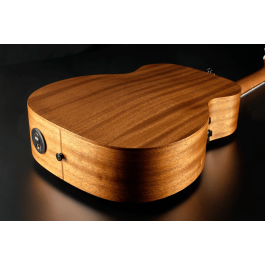 LAG Guitarra Acústica Travel Nylon Blue Wave AE Blue Wave 1 Tapa Cedro Rojo Macizo Fondo Caoba Satinado