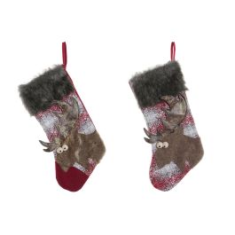 DKD Home Decor Calcetín Navidad Tradicional Rojo Marron Poliester 46 x 24 cm (12 Unidades) Precio: 84.69000056. SKU: B1DNBWE853