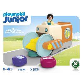 PLAYMOBIL 71774 Vehículo Recolector de Basura Junior para Niños +12 Meses con Palas Giratorias y Clasificador