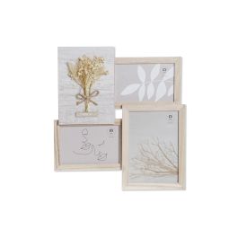 DKD Home Decor Marco Multifoto Shabby Natural Paulownia Cristal 3 Fotos 31 x 34 x 2.4 cm Precio: 10.50000006. SKU: S3040836