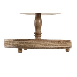 DKD Home Decor Centro de Mesa Cottage Indianrope de Mango y Cuerda Marrón 38 x 63 x 38 cm