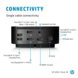 HP USB-C/A Universal Dock G2 para Portátiles - Conecta a Monitores, Red y Dispositivos USB - Compatible con HP, Apple, Dell, Lenovo