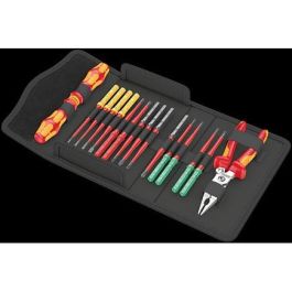 Wera 05006612001 Kraftform Kompakt VDE 17 extra slim 1 TIE - Juego de destornilladores planos aislados VDE, 17 piezas