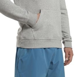 Sudadera con Capucha Hombre Reebok FT BIG LOGO OTH HZ8786 Gris