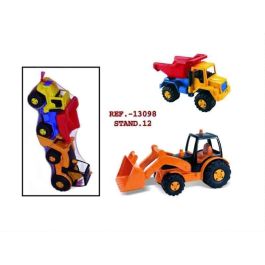 AVC Camión Volquete con Excavadora de Juguete para Niños +10 Meses, Pack Multilingüe (ES, EN, FR, PT, IT, DE), 64x23x16 cm, Plástico