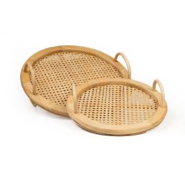 Juego de Bandejas Romimex Beige Madera Bambú 39 x 39 x 9 cm 2 Piezas Precio: 59.95000055. SKU: B1DGPTHCCZ