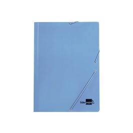 Liderpapel Carpeta Gomas Tres Solapas Cartón Plastificado Folio Colores Pasteles Surtidos