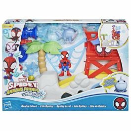 HASBRO Spidey Waterwebs Isla Spidey Set de Juego con 2 Figuras y 6 Accesorios Edad 3+ años HASBRO Spidey Waterwebs Isla Spidey Set de Juego con 2 Figuras y 6 Accesorios Edad 3+ años