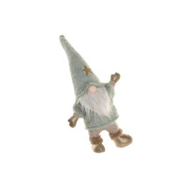DKD Home Decor Figura Decorativa de Navidad Gnomo Alpina Poliéster Verde Blanco para Hogar 55 cm Alto x 26 cm Ancho x 12 cm Largo