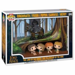 Funko 73251 Pop! Moment Deluxe The Lord of the Rings: Frodo, Sam, Merry, Pippin Escondidos del Nazgûl (La Comunidad del Anillo)