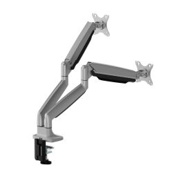 Ewent Soporte Mesa Vesa para Monitores hasta 35 Pulgadas, 15 kg, Ajuste Ergonómico, 360° Giro, Gestión de Cables