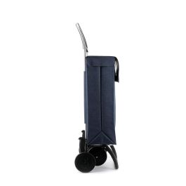 Rolser Carro de la compra Jean Tweed 4 Marino, 43 L, 4 Ruedas, Aluminio, Plegable, Capacidad 25 kg