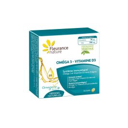 FLEURANCE NATURE Omega 3-Vitamina D3 Vegana de Algas 30 Cápsulas. Refuerza Inmunidad y Huesos. 250mg DHA 800UI D3 Precio: 13.4999997. SKU: B1563FYJ78