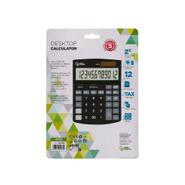 Liderpapel Calculadora Sobremesa XF30 12 Dígitos Solar y Pilas Color Negro 190x140x30 mm