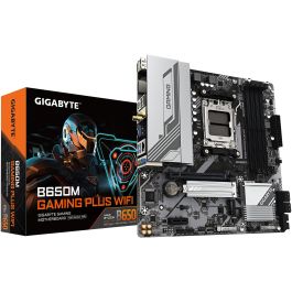 Gigabyte B650M GAMING PLUS WiFi Placa base - Procesadores AMD Ryzen 9000, DDR5 hasta 8000 MHz, WiFi 6E, 2.5GbE LAN, USB 3.2 Gen 1