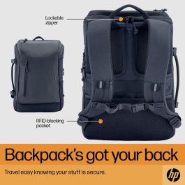 HP Travel 25 Litros Mochila para Portátil de 15.6 pulgadas Iron Grey - Resistente al Agua con Múltiples Bolsillos