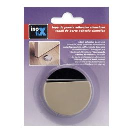 Inofix Tope adhesivo silencioso beige para puertas de interior, PVC + espuma amortiguadora