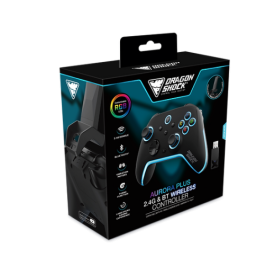 Dragonshock 148048 Aurora Plus Gamepad Negro Bluetooth/RF/USB para Android, PC, PS3, iOS - Analógico/Digital