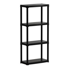 Estantería línea tempo con 4 estantes de polipropileno negro, 60 x 30 x 133 cm Precio: 17.5000001. SKU: B17ZH7HT35