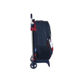 Mochila Escolar con Ruedas F.C. Barcelona Corporativa Azul Granate 32 x 44 x 16 cm