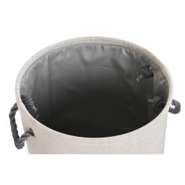 DKD Home Decor Cesta Ropa Atlantico Poliéster Beige Azul 40x40x45.5 cm Set de 5 Colores Surtidos Aleatorios