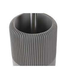DKD Home Decor Escobillero Scandi Gris de Cemento e Inox 11 x 36.5 x 11 cm