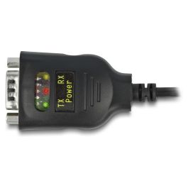 DeLOCK Adaptador USB 2.0 a Serie RS-232 DB9 2.5kV Aislamiento Galvánico, 2m Cable, Compatible con Windows 10/11 y Mac OS