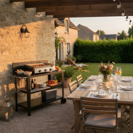 Cookingbox Plancha de Gas Faro, 3 Quemadores, Superficie 61 x 35 cm, Cubeta de Acero Inoxidable, 9760189