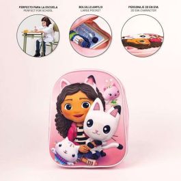 Mochila Escolar 3D Gabby's Dollhouse Rosa 25 x 31 x 10 cm Mochila Escolar 3D Gabby's Dollhouse Rosa 25 x 31 x 10 cm