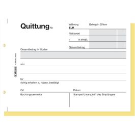 Herlitz Quittungsblock A6 autocalcable 2x40 hojas