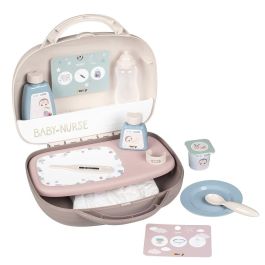 Smoby Baby Nurse Tocador Maleta Portátil con 13 Accesorios de Cuidado para Muñecas: Biberón, Pañal y Termómetro Incluidos