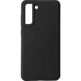 eSTUFF Funda Silicona Madrid para Samsung Galaxy S21 FE 5G - Protección trasera y lateral, tacto suave, forro microfibra, Negra