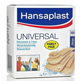 Hansaplast HP UNIVERSAL Apósitos Multitamaño 100 unidades. Protectores y Transpirables. Resistentes al Agua y Suciedad para Uso Diario.