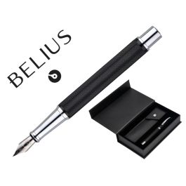 Pluma Y Estuche Belius Turbo Aluminio Textura Punteada Color Negro Y Plateado Tinta Azul Caja De Diseño Precio: 17.5000001. SKU: B1HZE44R9W