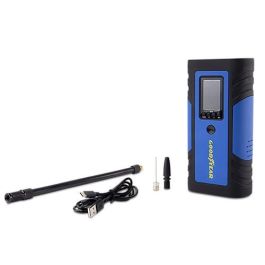 Compresor de neumáticos portátil digital 150 PSI, batería 2600 mAh Power Bank USB-C, LCD, linterna LED, multiuso coches motos bicicletas balones GOD0019