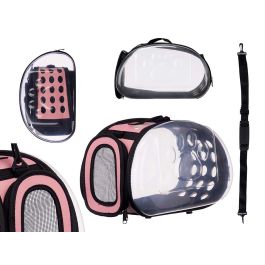 Transportin Transparente Rosa Pequeño Mascow 37X22CM (6 Unidades) Precio: 79.79000029. SKU: B19ZNF2JZW
