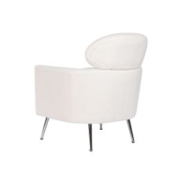 DKD Home Decor Butaca Scandi Blanco Plateado 75 x 95 x 71 cm
