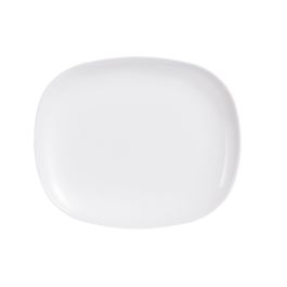 Luminarc Fuente Rectangular Sweet Line de Vidrio Templado Opal de 28x23 cm, Blanco, Apta para Horno y Lavavajillas