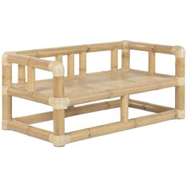 DKD Home Decor Sofá Tropical de Bambú y Ratán, Set de 4 Piezas, 135 cm Ancho x 70 cm Largo x 80 cm Alto